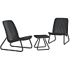Комплект мебели Rio patio set графит (2стула+столик),(chair(x2):77,5x54x76, table:38x38x36см)